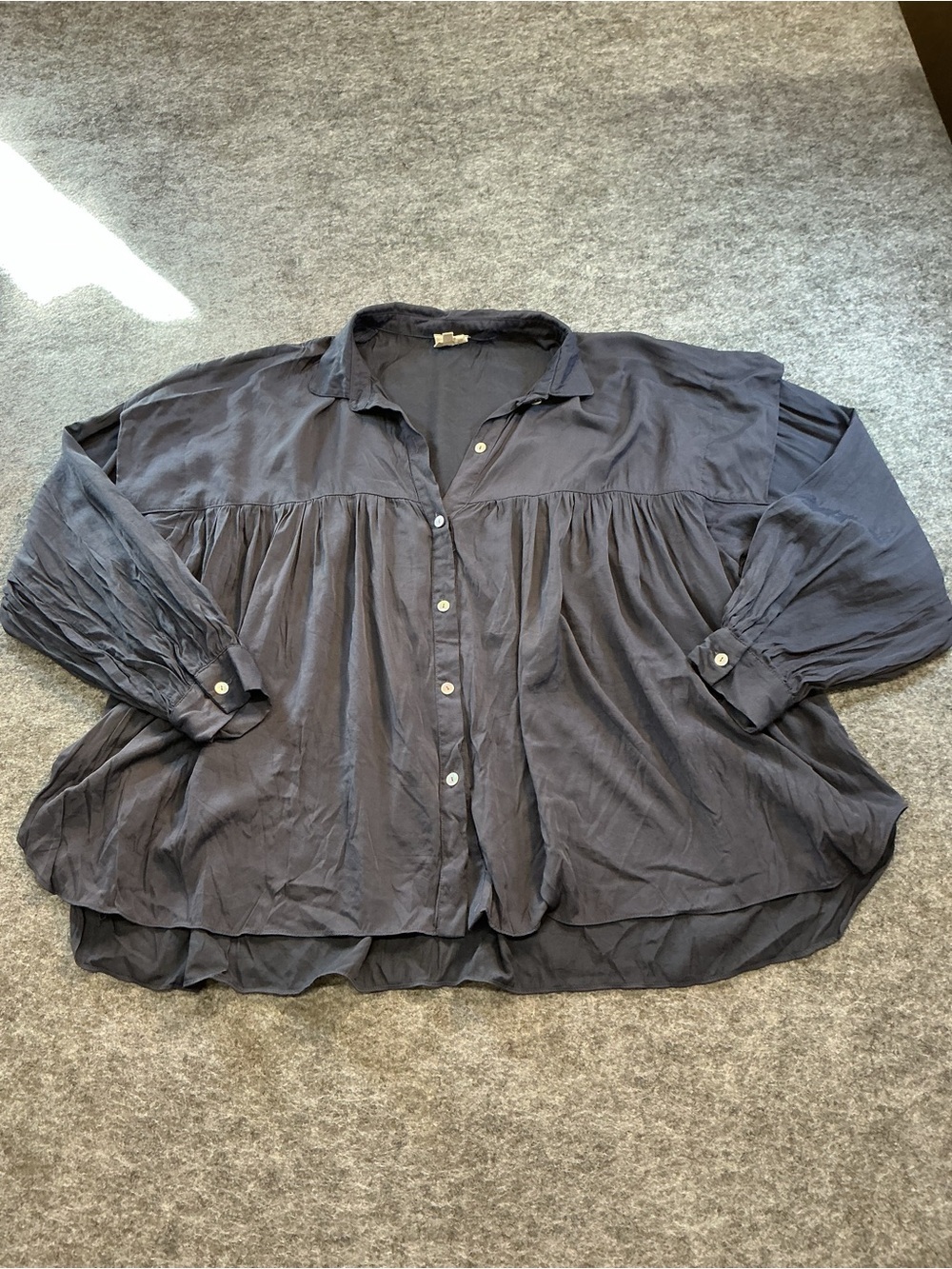 DRA Blue Long Sleeve Blouse Size Small